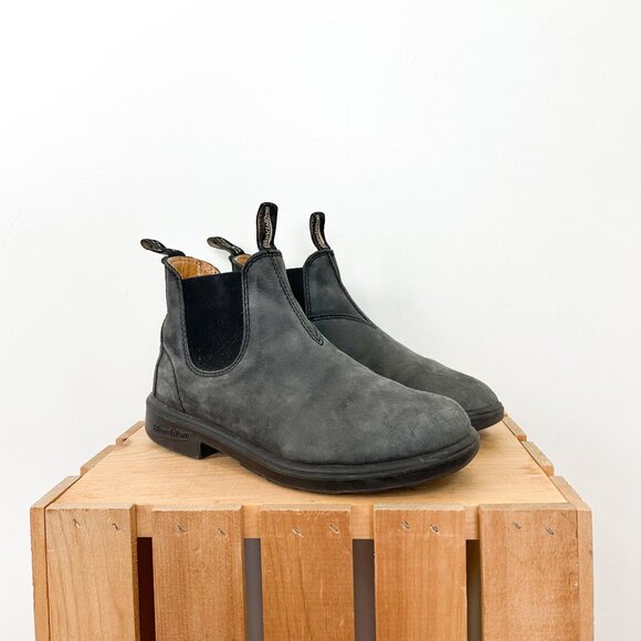 Dark Gray Classic Low Chelsea Blundstone Suede Ankle Boots AU size 3 US size 6 - Picture 1 of 8